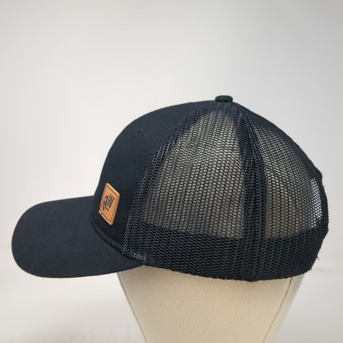 Western Trailers Trucker Hat Black One Size Mesh Back Snapback Patch Logo Cap
