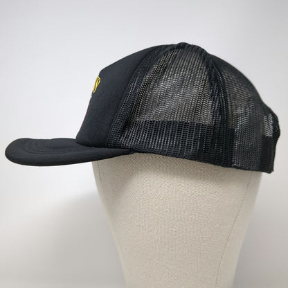 Vans Trucker Hat Black One Size Skeleton Reaper Checkerboard Mesh Back Snapback