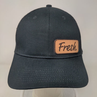 Fresh Patch Snapback Mesh Back Trucker Hat Black One Size Port Authority
