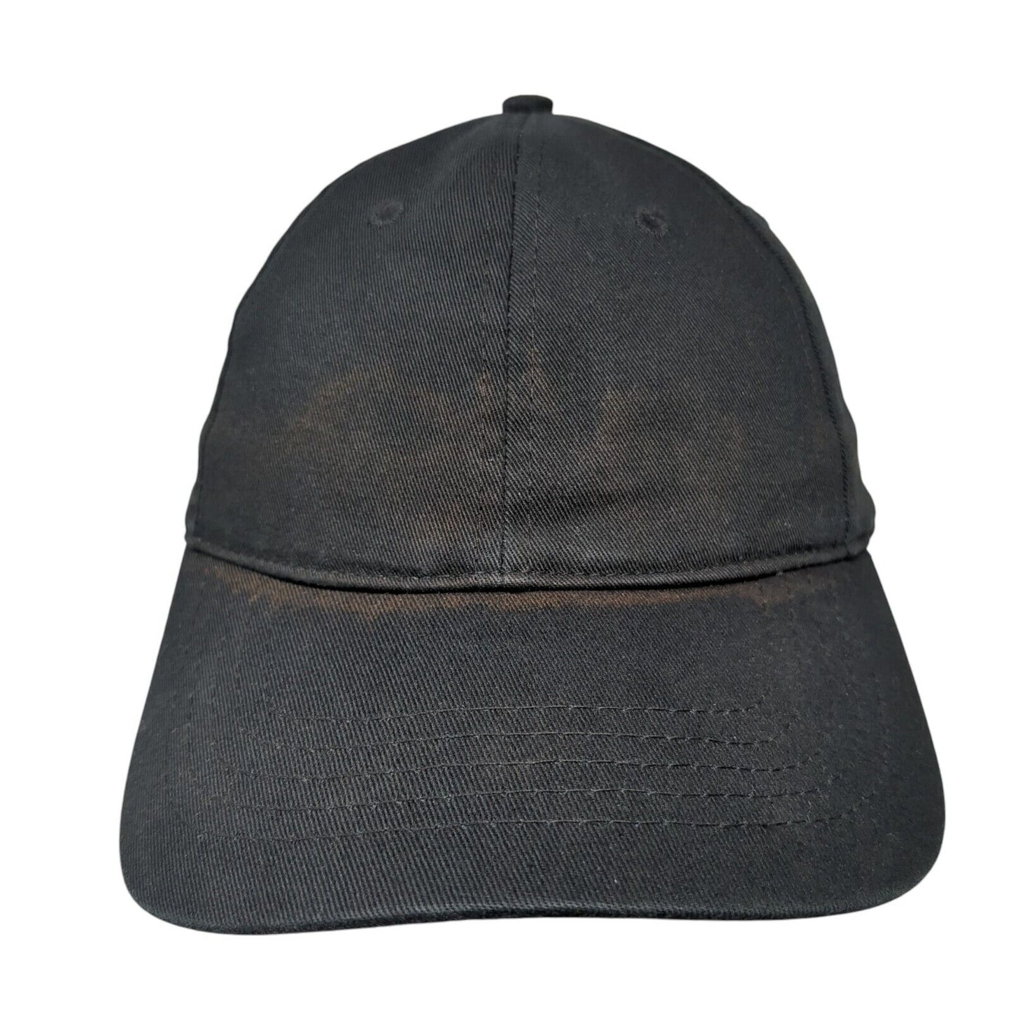 Unbranded Strapback Hat Black One Size Adjustable Vent Holes Blank