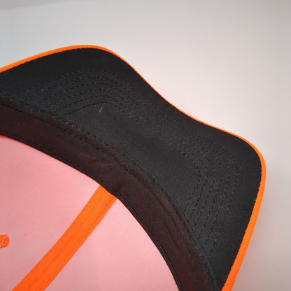 Outdoor Cap Snapback Hat Orange OSFM Solid Adjustable Blank 6 Panel