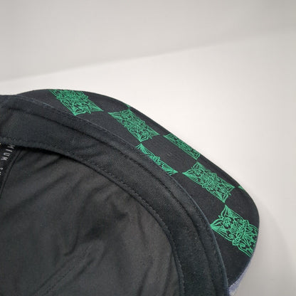 Rising Sun Patch Snapback Trucker Hat Blue One Size Mesh Back Adjustable