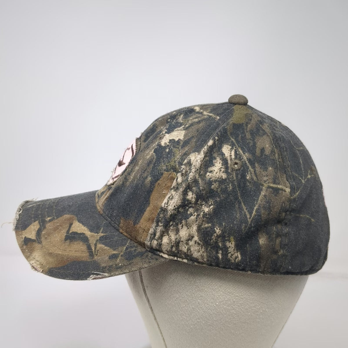 RedHead Baseball Cap One Size Green Camo Pink Distressed Outdoor Hunting Hat