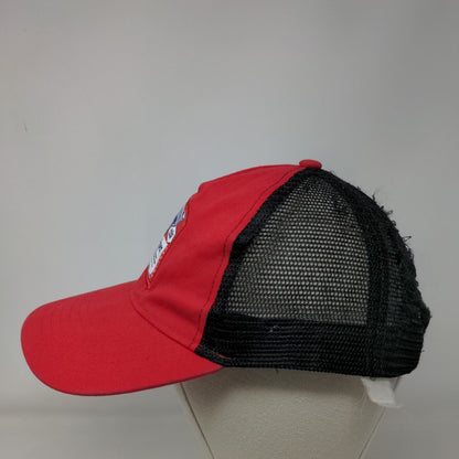 Budweiser Slideback Mesh Back Trucker Hat Red One Size Colorblock