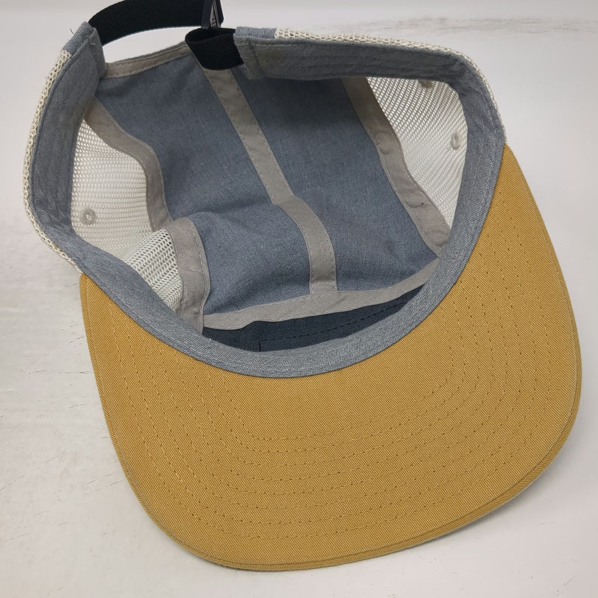 5 Panel Blue Yellow White Hat One Size Mesh Back Crux Fermentation Project