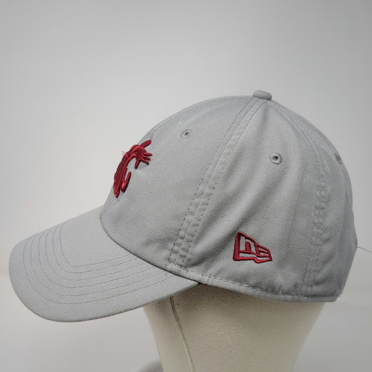 Washington State Cougars NCAA New Era Gray One Size Slideback Hat Cap OSFM Logo