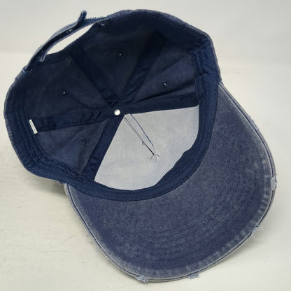 Team Beachbody 5 Panel Blue White Red One Size American Flag Frayed Washed Hat