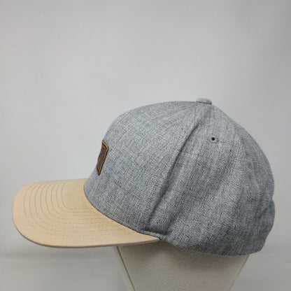 RVCA Snapback Hat Multi Mid Fit Leather Patch Colorblock Vent Holes