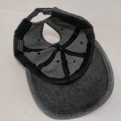 Unbranded Strapback Pony Cap Gray One Size Adjustable 6 Panel Blank Cotton