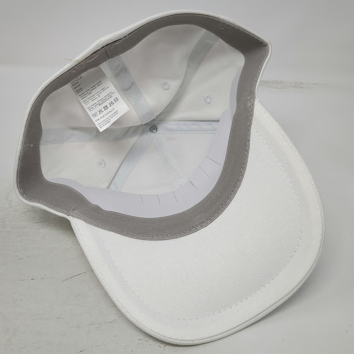 Hugo Boss Baseball Cap White One Size Tonal Logo Embroidery Stretch Fit Hat