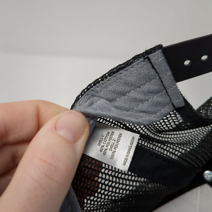 Richardson Snapback Trucker Hat Gray One Size Embroidered Logo 6 Panel