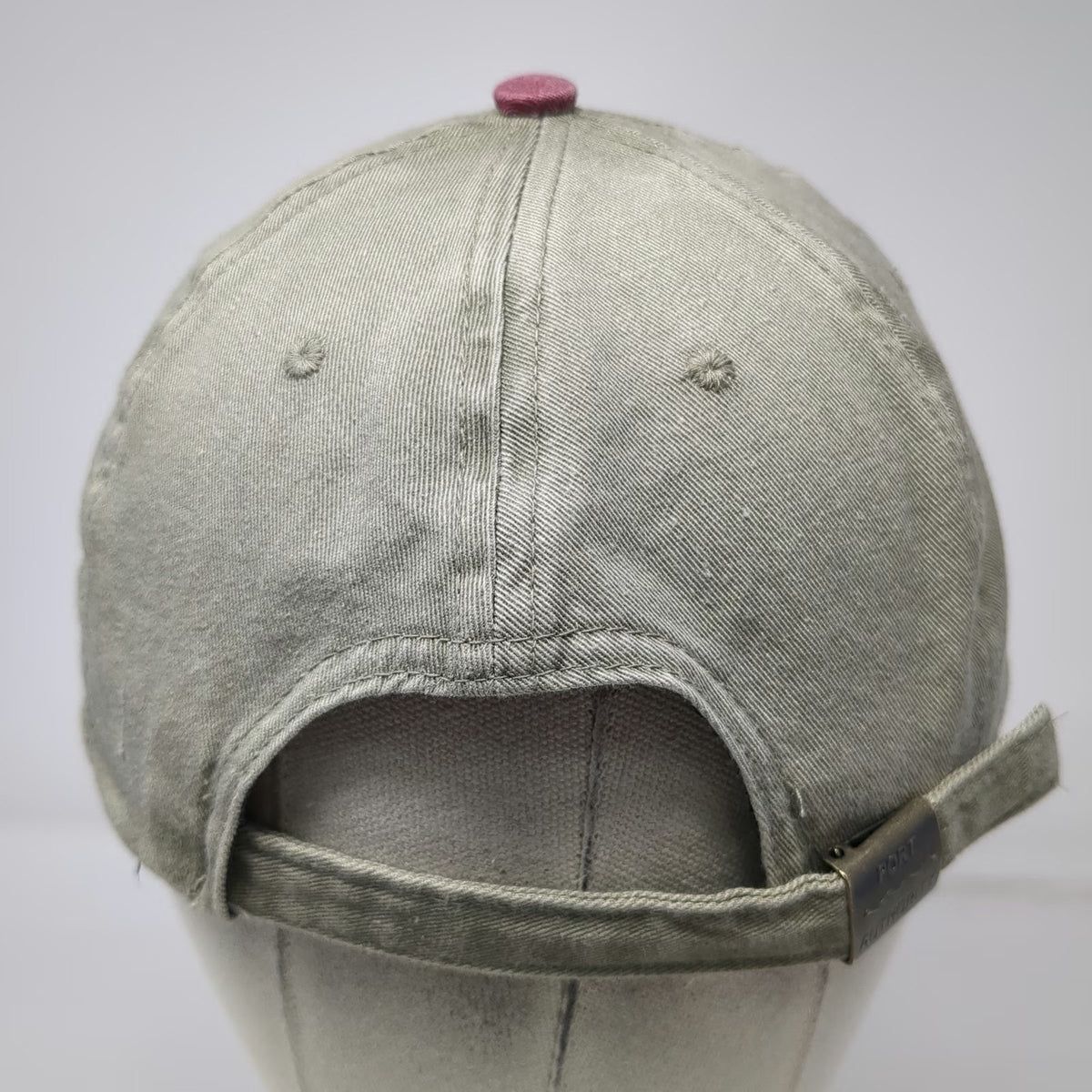 Port Authority Baseball Cap Beige Red One Size Turbo Air Logo Slideback Hat