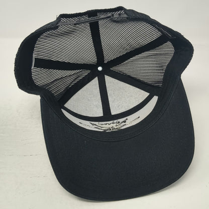 Richardson Trucker Hat Black One Size Dynamic Aviation Mesh Back Logo Snapback