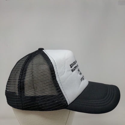 Seven Words For A Happy Marriage Snapback Mesh Back Trucker Hat Black One Size
