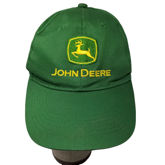 John Deere Men's Snapback Hat Green OSFA Embroidered Retro Logo 100% Cotton