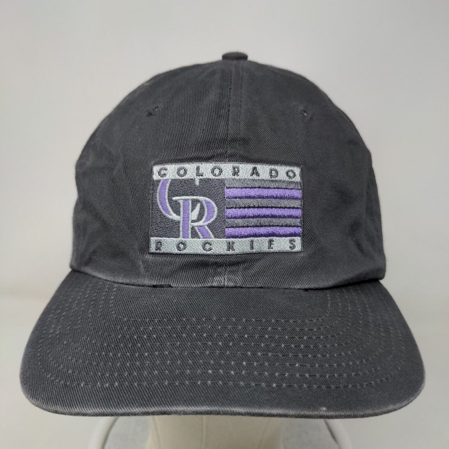 Colorado Rockies Slideback Hat Gray OSFA Box Seat MLB Genuine Merchandise