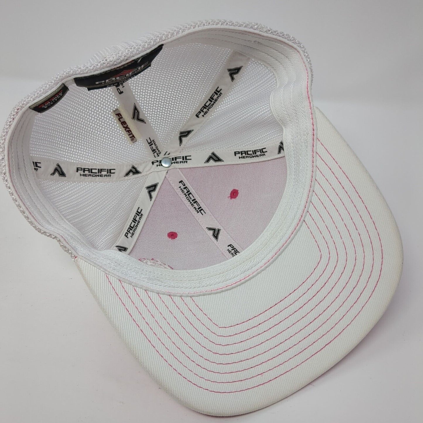 KW Kenworth Fitted Trucker Hat Pink 6 7/8-7 3/8 Adjustable Mesh Pacific Headwear