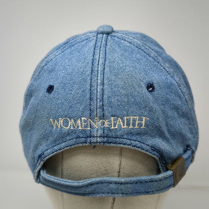 Luna Pier Baseball Cap Blue One Size Denim Heart Women of Faith Hat Slideback