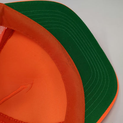 K-Products Trucker Hat Orange One Size Mesh Back Elk Graphic Nucla Colorado