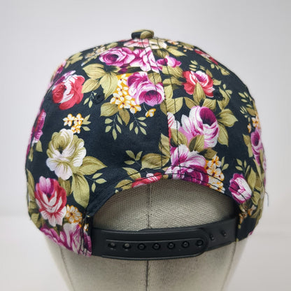 Puerto Vallarta Mexico Snapback Hat Black One Size Floral Print 3D Embroidery