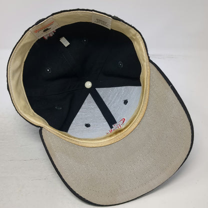 Richardson Baseball Cap Black 7 1/4 Fitted GHS Paw Print Grey Underbrim Hat