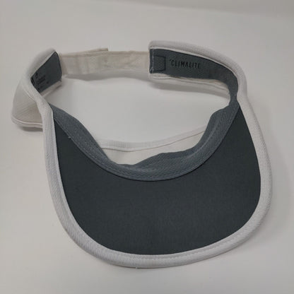 Adidas Climalite Strapback Sun Visor Hat White OSFA Adjustable Moisture Wicking