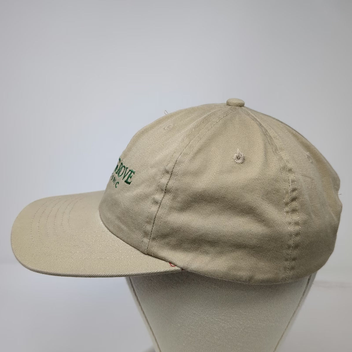 RCC Koozie Baseball Cap Beige One Size Maple Grove Eye Clinic Slideback Red Hat