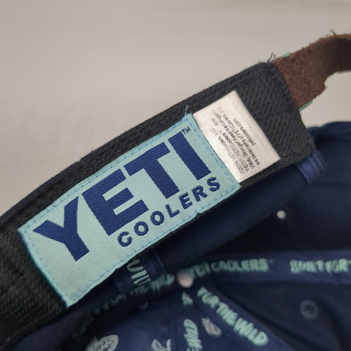 YETI Baseball Cap Blue One Size Strapback Embroidered Built for the Wild Hat