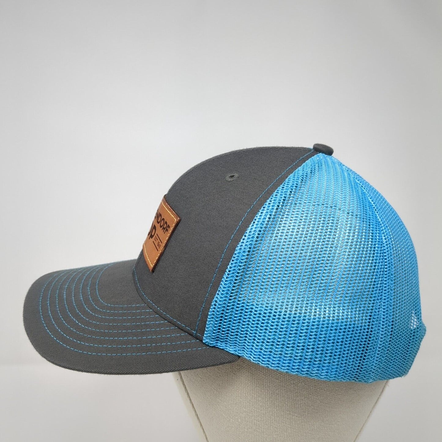 Obendorf Hop Leather Patch Snapback Trucker Hat Multi One Size Mesh Back