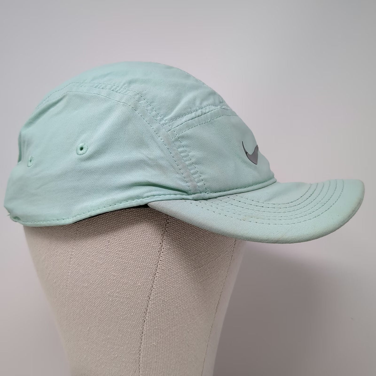 Nike 5 Panel Blue One Size AW84 Dri-FIT Reflective Swoosh Strapback Running Hat