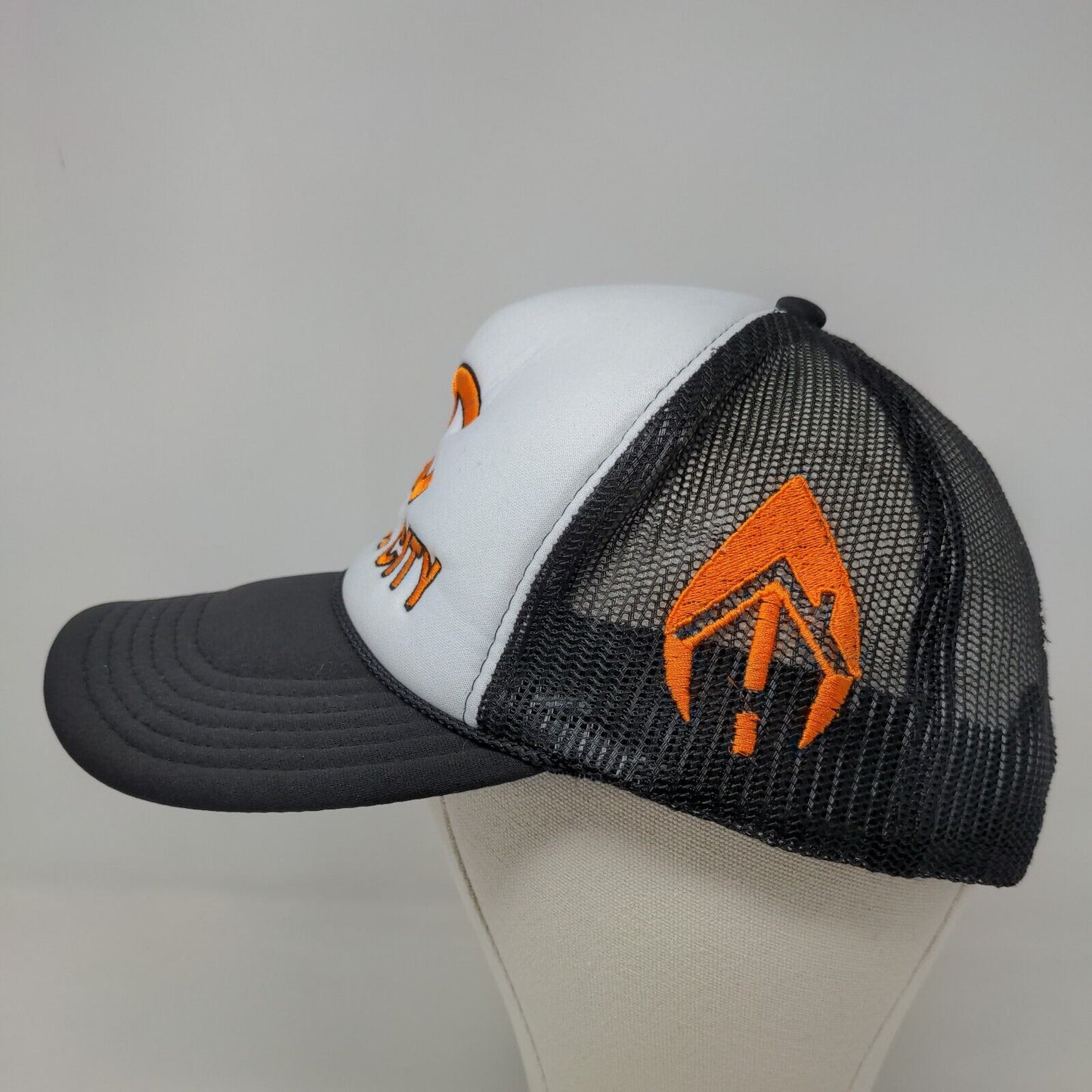 Otto Boy's Snapback Mesh Back Hat Black White Embroidered Carol City Drip