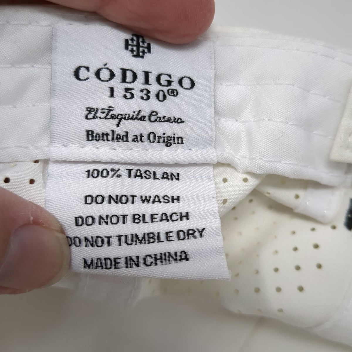 Codigo 1530 Tequila Baseball Cap White One Size Taslan Perforated Strapback Hat