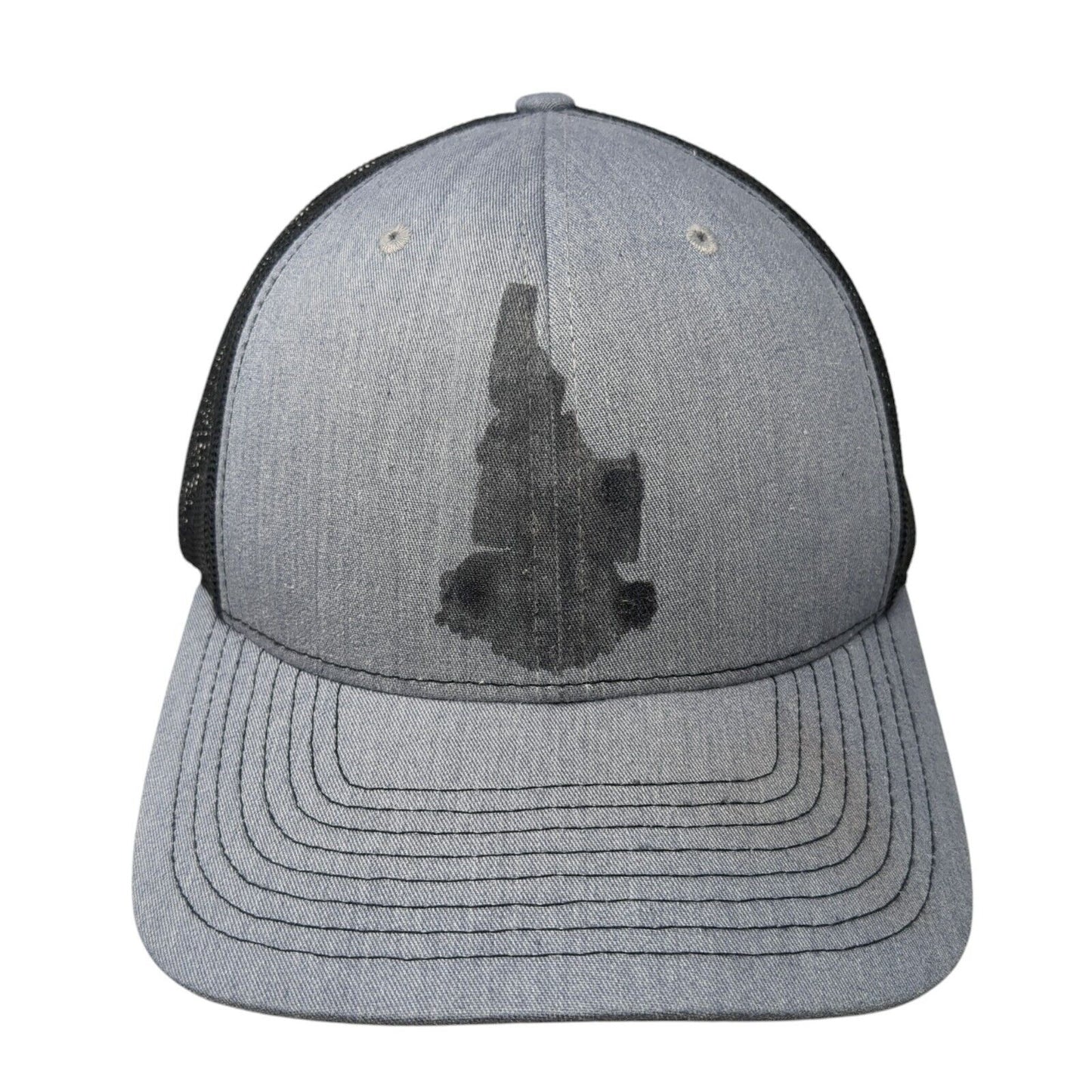 Idaho Snapback Mesh Back Trucker Hat Gray One Size WYR Patch