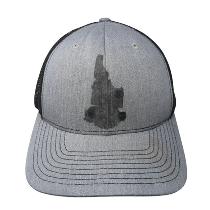 Idaho Snapback Mesh Back Trucker Hat Gray One Size WYR Patch