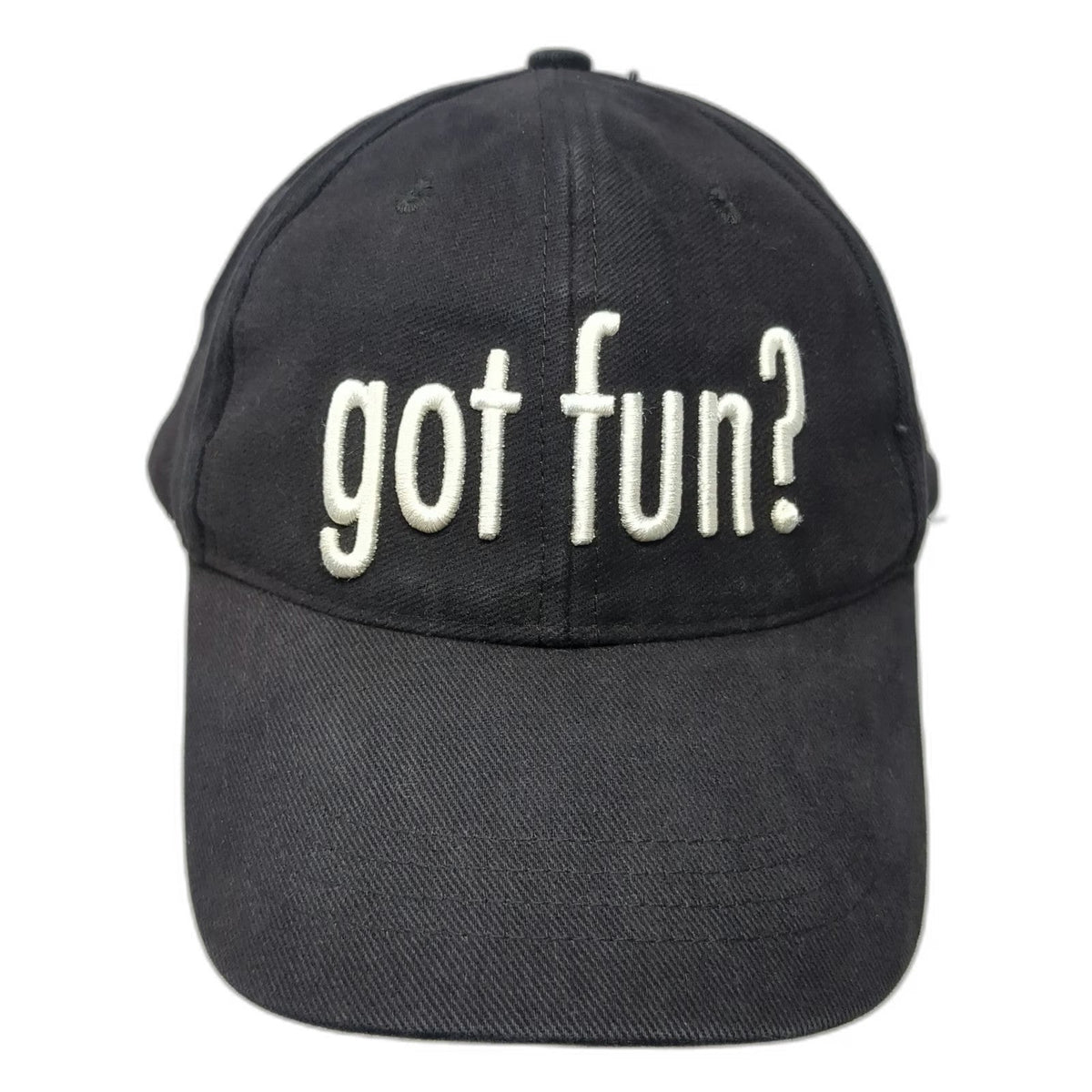 Carnival got fun? Baseball Cap Black White One Size Slogan Travel Souvenir Hat