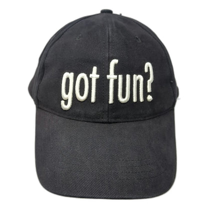 Carnival got fun? Baseball Cap Black White One Size Slogan Travel Souvenir Hat