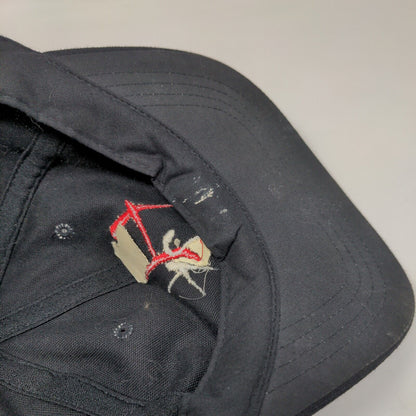 H2K Slideback Hat Black One Size Embroidered Vent Holes Sportcap