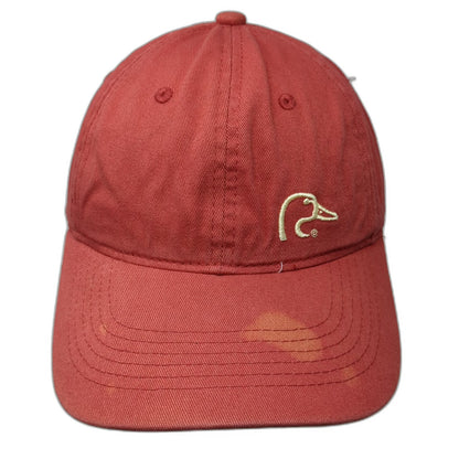 Ducks Unlimited Snapback Red One Size Embroidered Logo Curved Brim Outdoor Hat