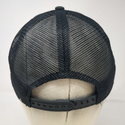 Tesla Trucker Hat Black One Size Mesh Back Snapback Deep Space Logo Hat
