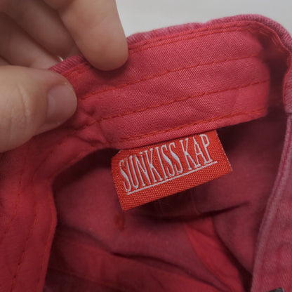 Orlando Florida FL Slideback Hat Red One Size Embroidered Sunkiss Kap