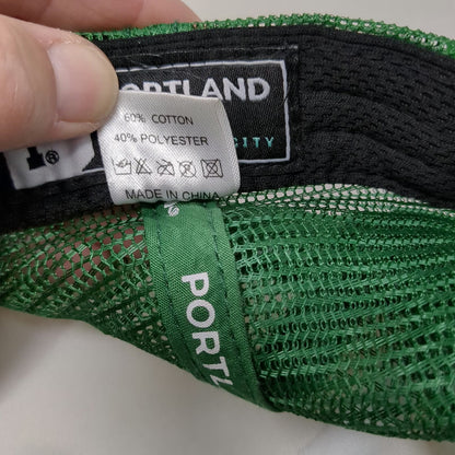 Portland Gear Trucker Hat Green White One Size Snapback Mesh Oregon Pine Trees