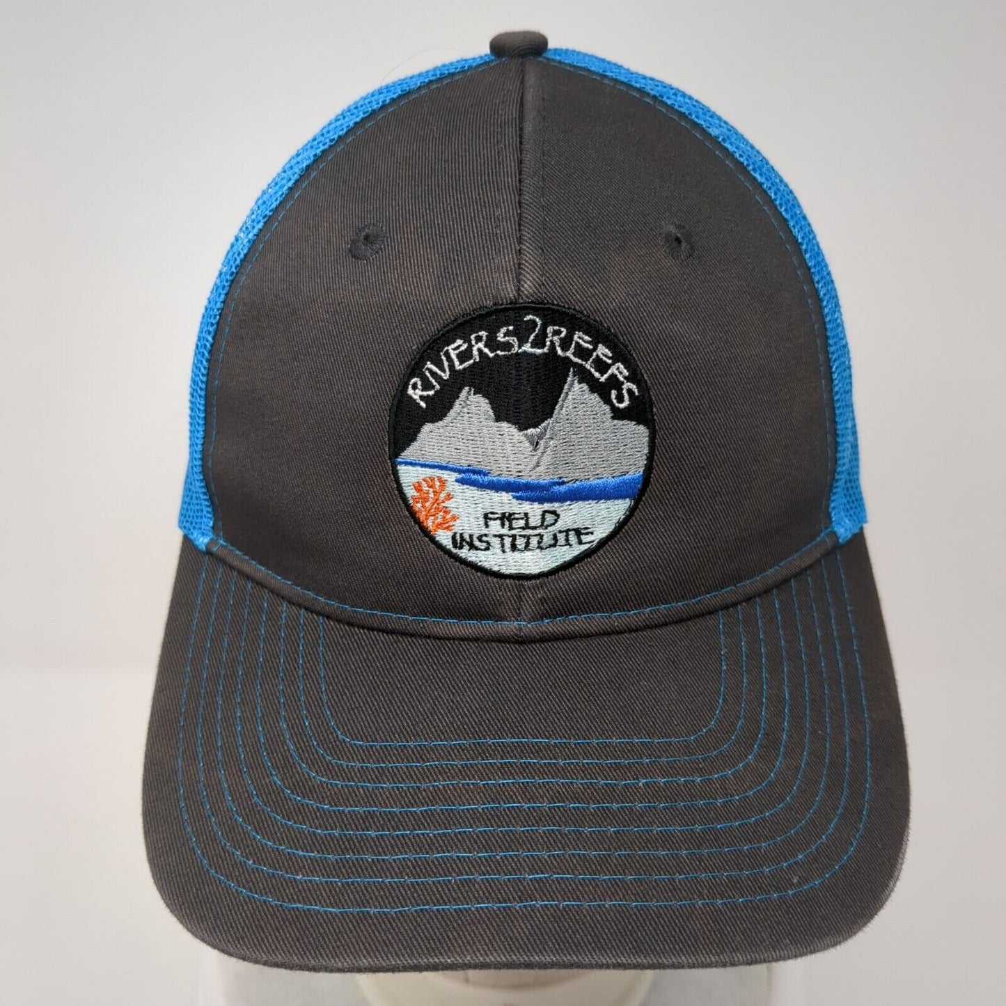 Rivers2Reefs Field Institute Snapback Trucker Hat Multi One Size Mesh Back