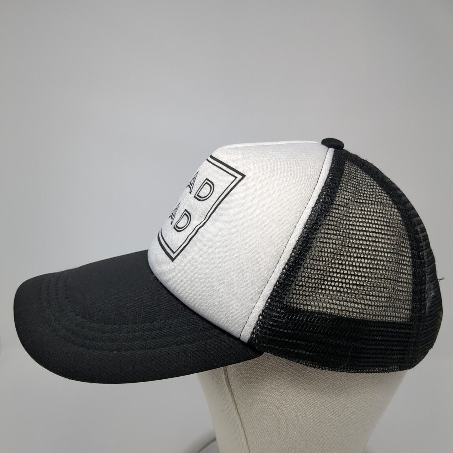 Rad Dad Snapback Trucker Hat Black One Size Adjustable 6 Panel Mesh Back