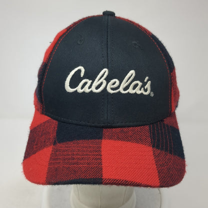 Cabela's Spell Out Snapback Hat Multicolor One Size Plaid Embroidered
