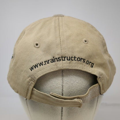 NRA Instructor Baseball Cap Beige One Size Strapback Shooting Training Flag Hat