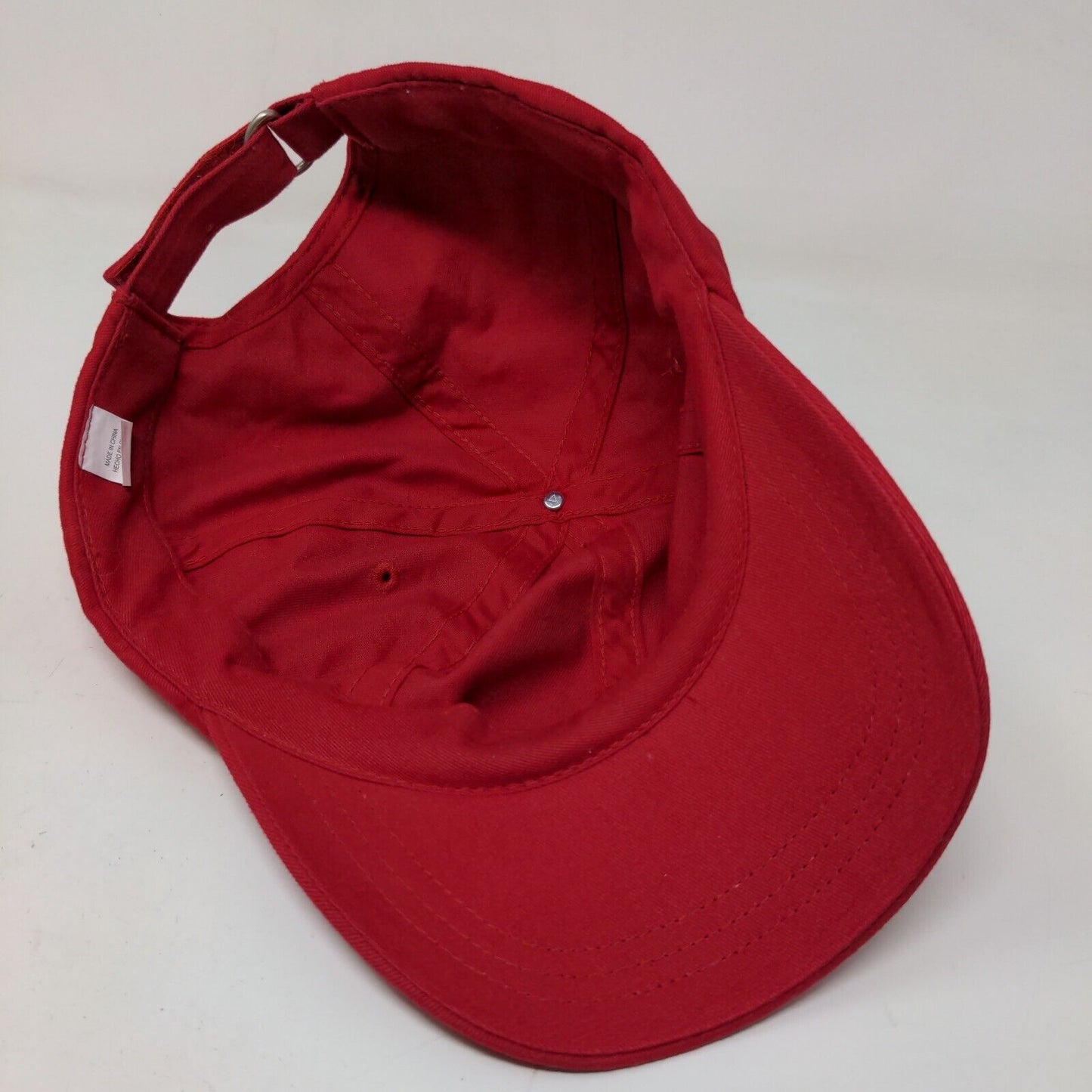 Unbranded Men's Slideback Hat Red Adjustable Blank Metal Slide