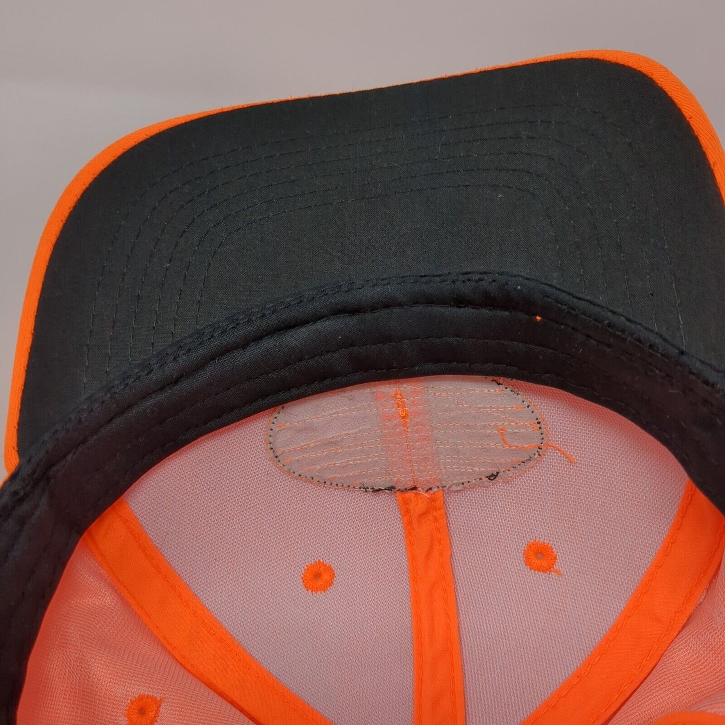 Mossy Oak Patch Strapback Hat Orange One Size Adjustable Solid 6 Panel