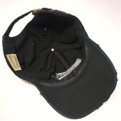 USA Flag Slideback Hat Black One Size Adjustable Distressed Patriotic KB ETHOS