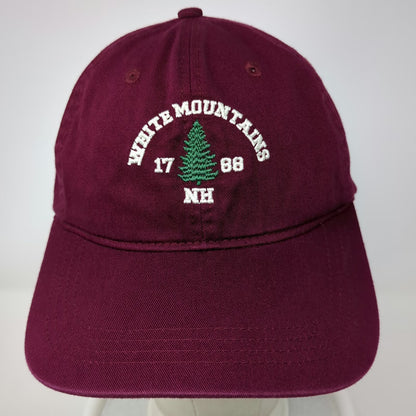 The Game White Mountains NH Pine Tree Red Baseball Cap Hat One Size Cotton 1788