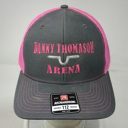 Richardson Trucker Hat Gray Pink One Size Danny Thomason Arena Mesh Snapback